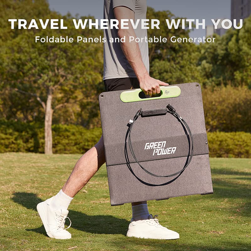 300W Portable Solar Generator with 60W Solar Panel