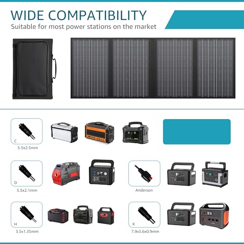 Portable Solar Panels for 100-500W Solar Generators
