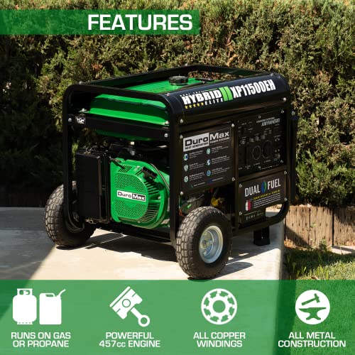 DuroMax XP11500EH Dual Fuel Portable Generator - 11500W