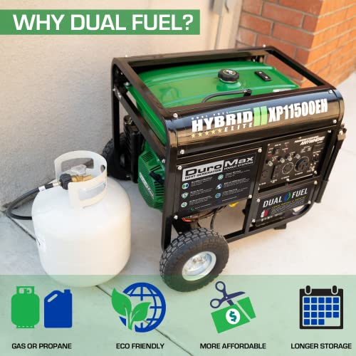DuroMax XP11500EH Dual Fuel Portable Generator - 11500W