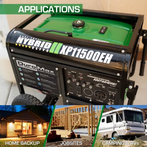 DuroMax XP11500EH Dual Fuel Portable Generator - 11500W