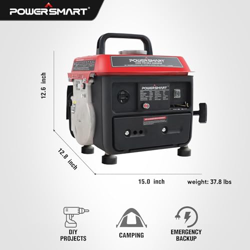 Powerful 1200W Portable Generator, Lightweight, EPA & CARB Compliant