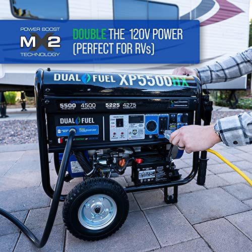 DuroMax XP5500HX Dual Fuel Portable Generator + XPSGC Cover