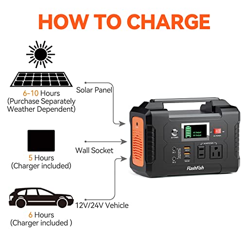 FlashFish 200W Portable Power Station: Solar Generator
