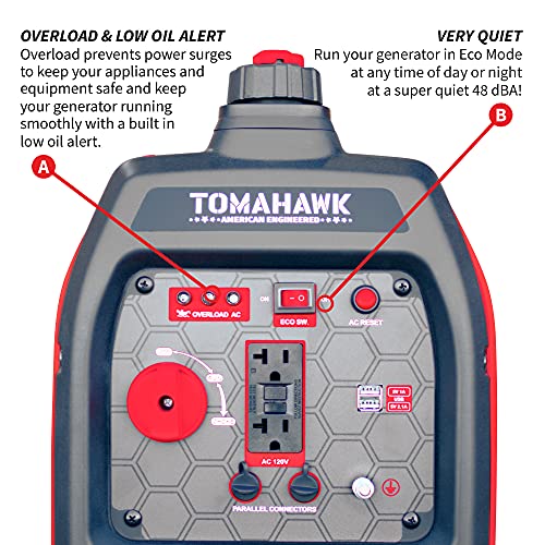 Tomahawk 2000W Inverter Generator - Super Quiet & Portable
