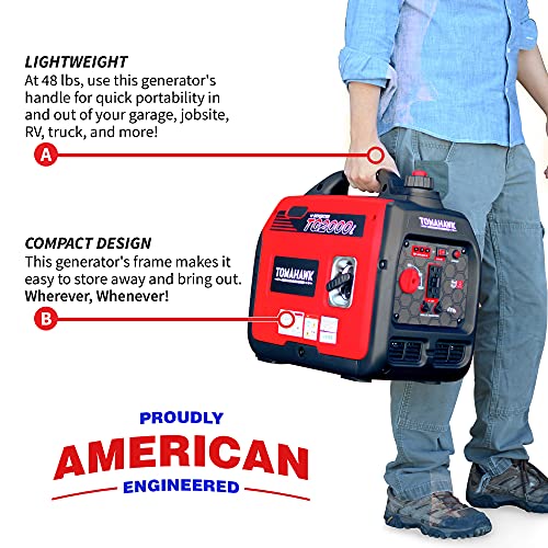 Tomahawk 2000W Inverter Generator - Super Quiet & Portable