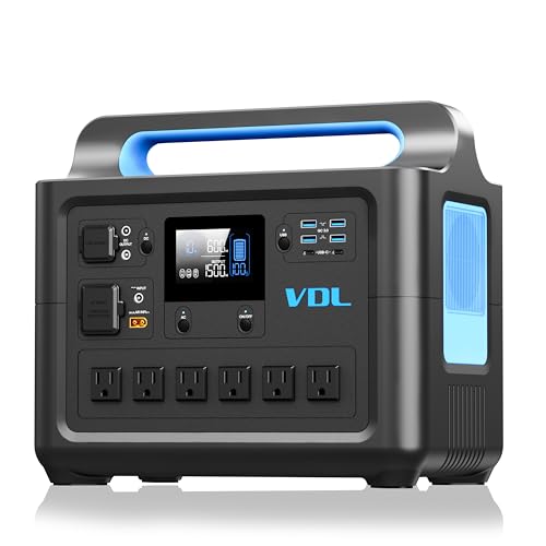 1228Wh Portable Power Station with 6x110V AC Outlets