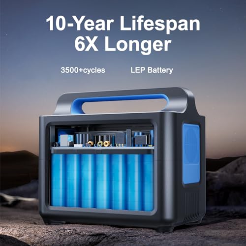 1228Wh Portable Power Station with 6x110V AC Outlets