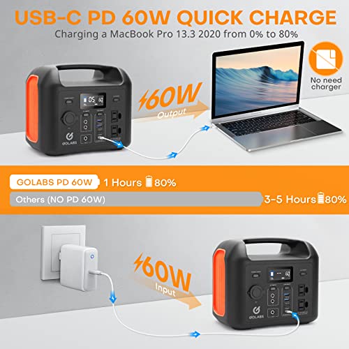 GOLABS R300 Portable Power Station, 299Wh LiFePO4 Battery