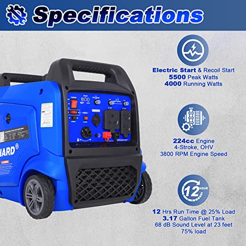 BILT HARD 4500W Inverter Generator - RV Ready