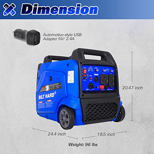 BILT HARD 4500W Inverter Generator - RV Ready