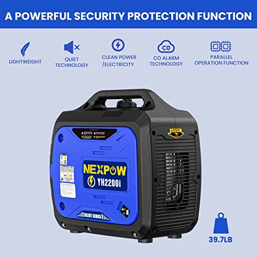 NEXPOW Super Quiet Inverter Generator, 2250W Lightweight