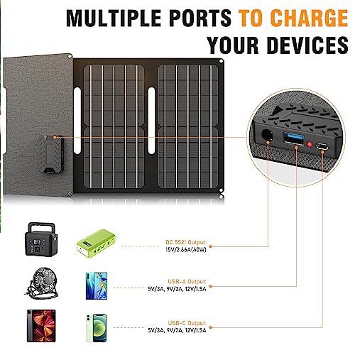 Powkey Solar Generator: 200W, 146Wh, Pure Sine Wave