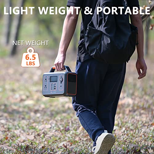 ALLWEI 300W Portable Solar Generator, USB-C PD60W