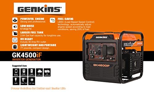 Genkins 4500W Open Frame Inverter Generator