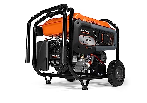Generac 76864 GP8000E 8,000-Watt Portable Gas Generator - Powerful and Reliable Energy Solution for Home, Camping, and Emergencies