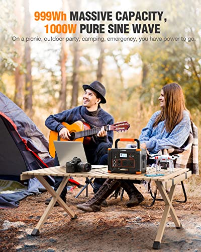 GRECELL 1000W Portable Power Station with Solar