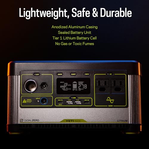 Goal Zero Yeti 500X: Portable Solar Generator + Boulder 50