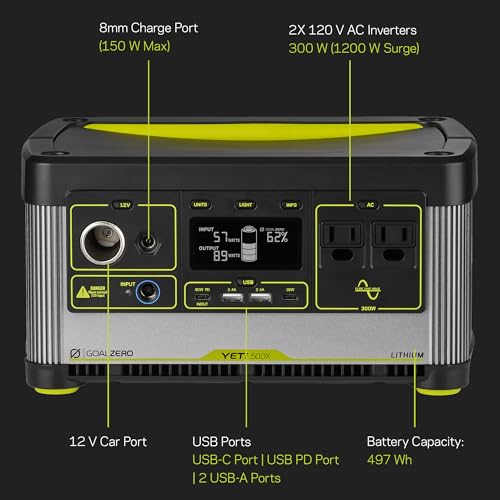 Goal Zero Yeti 500X: Portable Solar Generator + Boulder 50
