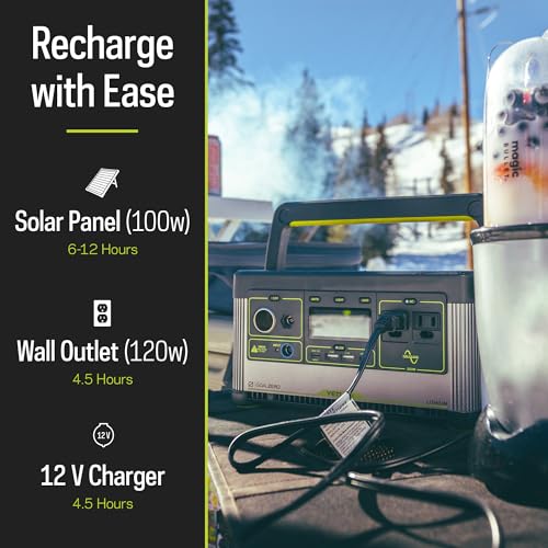 Goal Zero Yeti 500X: Portable Solar Generator + Boulder 50