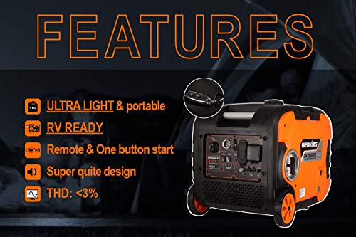 GENKINS 4500W Inverter Generator: Quiet & RV Ready