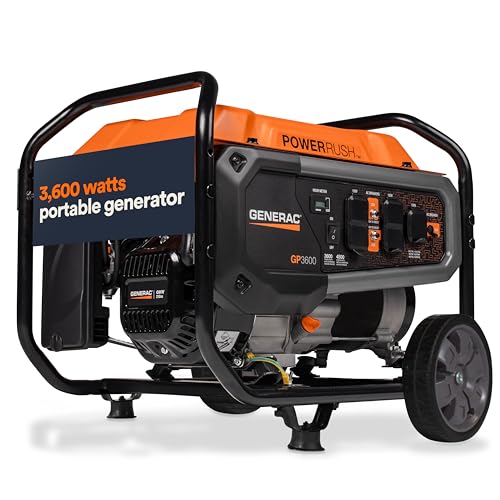 Generac 7677 GP3600 Gas-Powered Portable Generator - Reliable Power Solution