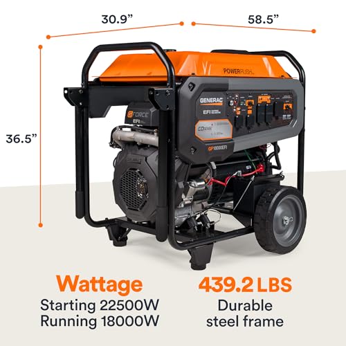 Generac 7706 GP18000EFI Portable Generator with EFI Engine