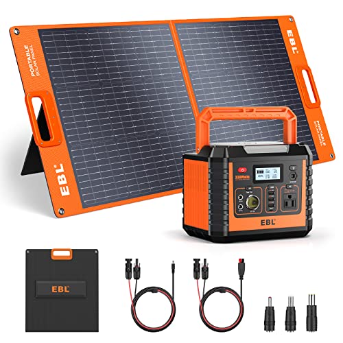 EBL Portable Power Station with 100W Solar Panel