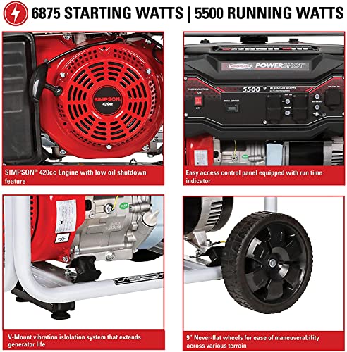 SIMPSON Cleaning SPG5568 Gas Generator - 5500W Starting
