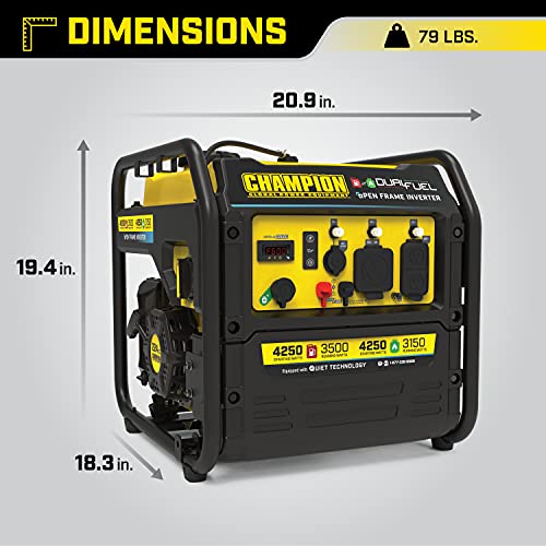 Champion Dual Fuel 4250-Watt Inverter Generator