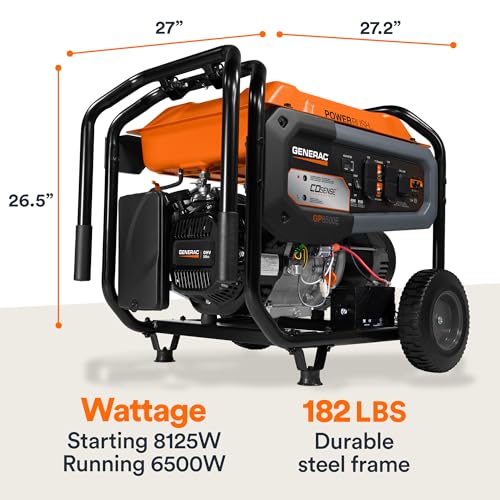 Enhanced 6500W Gas Portable Generator - Reliable Backup
