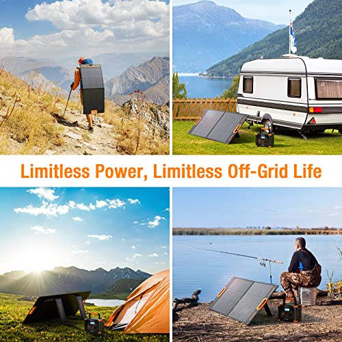 100W Portable Solar Panel for Power Station Generator