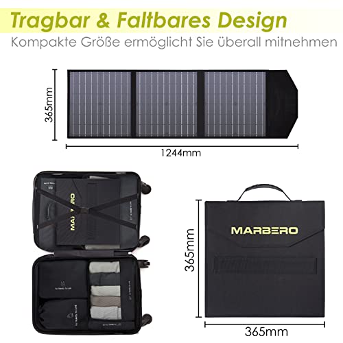 MARBERO Foldable 60W Solar Panel for Portable Power Station