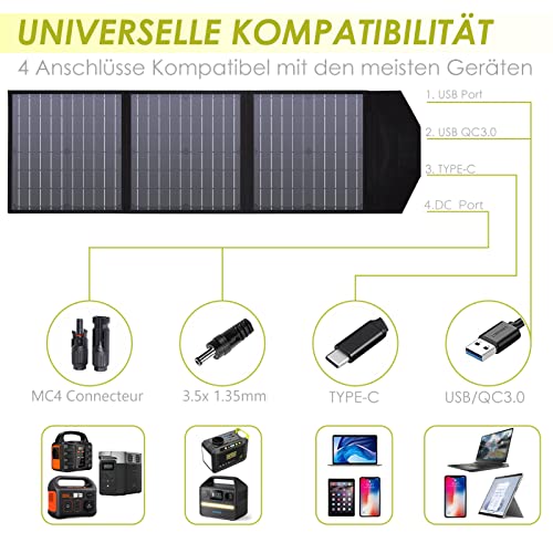 MARBERO Foldable 60W Solar Panel for Portable Power Station