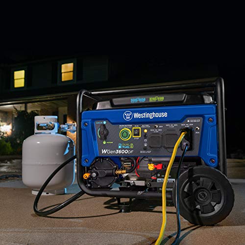 Westinghouse Dual Fuel Portable Generator - 4650 Peak Watts