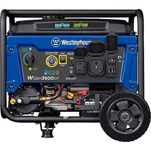 Westinghouse Dual Fuel Portable Generator - 4650 Peak Watts