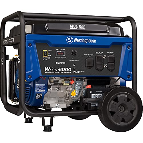 Westinghouse 7500W Backup Portable Generator, CARB Compliant