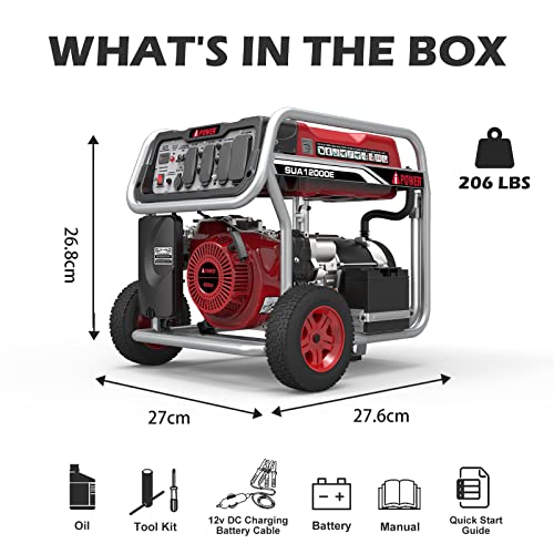 A-iPower SUA12000E - 12000 Watt Portable Generator
