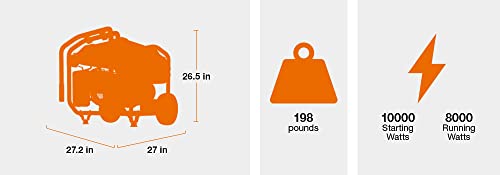 Generac GP8000E 8,000-Watt Electric-Start Portable Generator