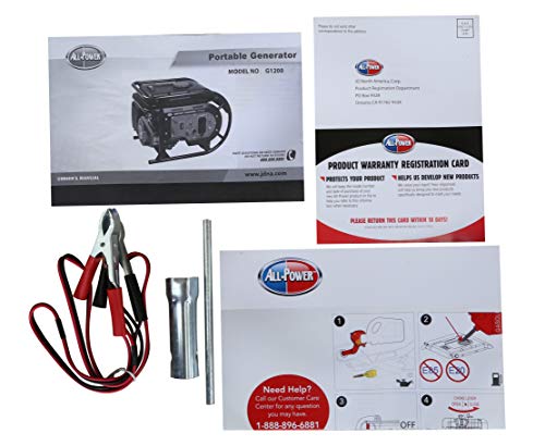 All Power G1200 Portable Generator - 1600W, Gas, Black