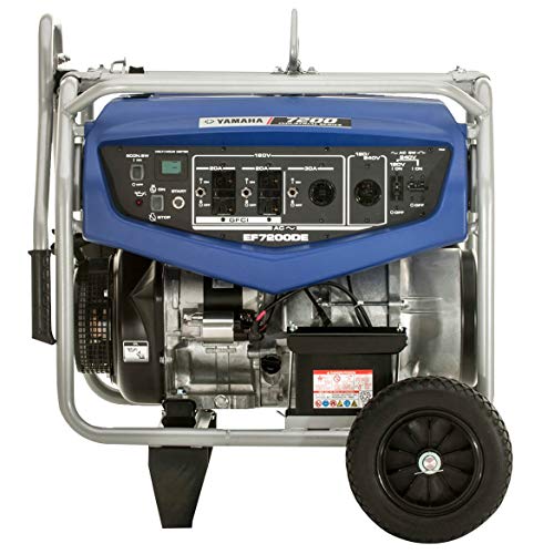 Yamaha EF7200DE Gas Powered Portable Generator, 7200W