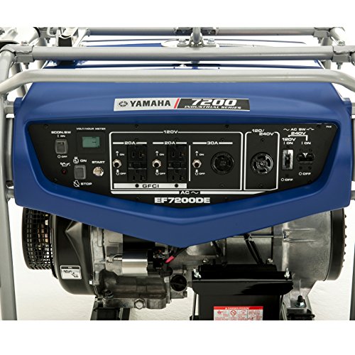 Yamaha EF7200DE Gas Powered Portable Generator, 7200W