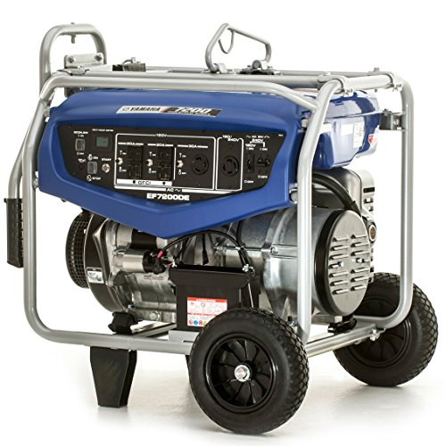 Yamaha EF7200DE Gas Powered Portable Generator, 7200W
