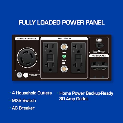 DuroMax XP5500X 5,500-Watt Electric Start Portable Generator