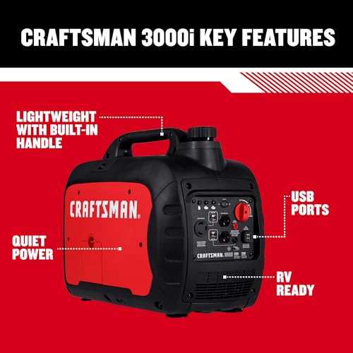 Craftsman 3,000-Watt Gas Portable Generator - Powerful & Versatile