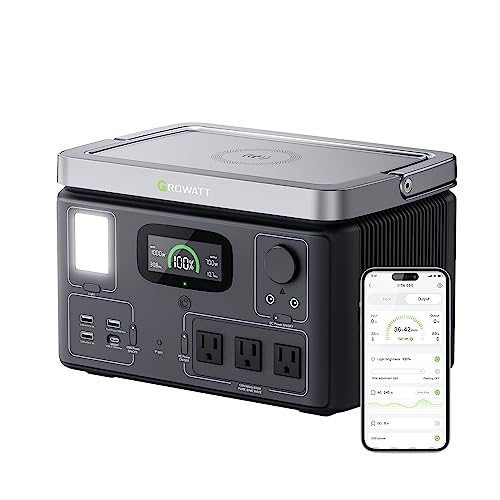 GROWATT VITA550 Portable Power Station: 600W Output, LiFePO4 Battery