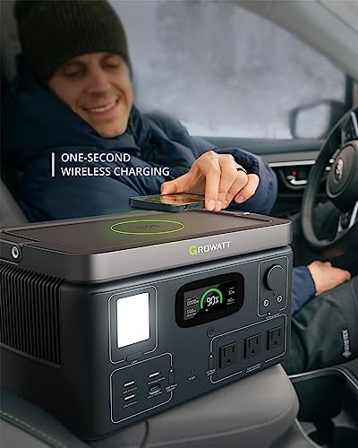 GROWATT VITA550 Portable Power Station: 600W Output, LiFePO4 Battery