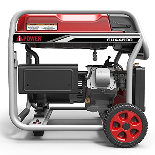 A-iPower SUA4500 Portable Gas Generator, 4500 Watt