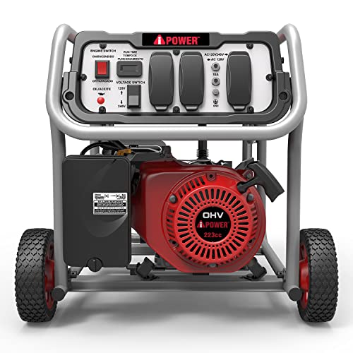 A-iPower SUA4500 Portable Gas Generator, 4500 Watt