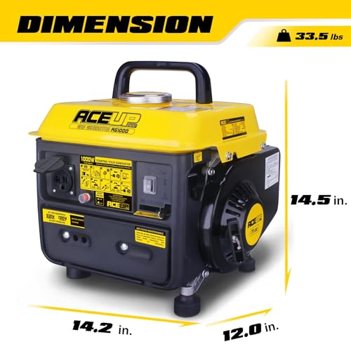 Aceup 1,000W Gas-Powered Portable Generator - Camping